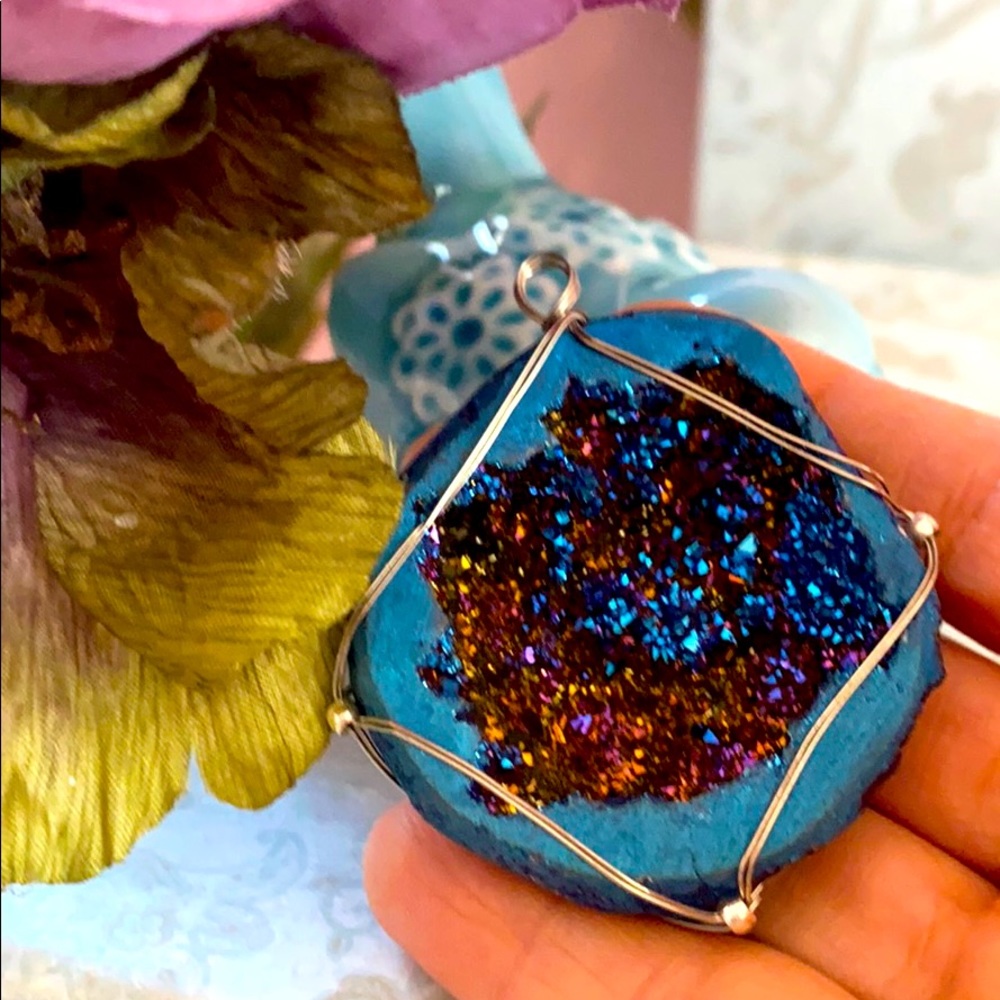 Geode Natural Stone pendant